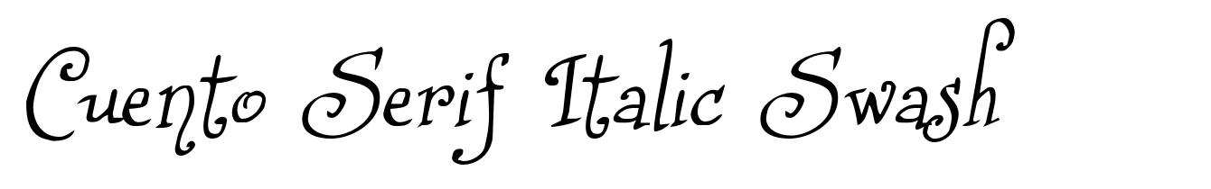 Cuento Serif Italic Swash